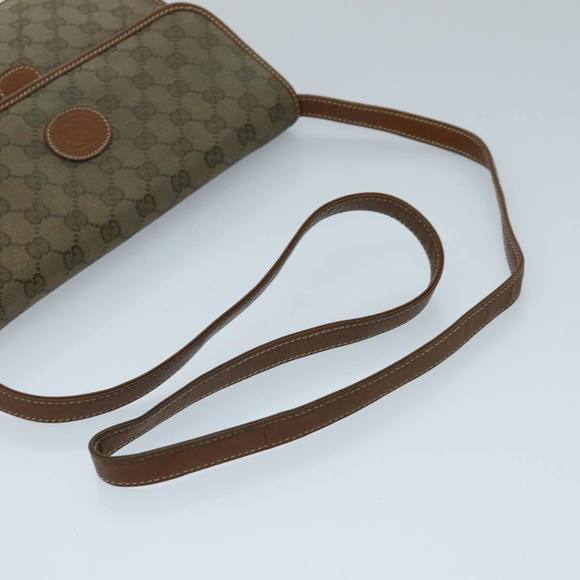 GUCCI GG Canvas Shoulder Bag Beige Gold Auth ep6167 - Picture 7 of 16